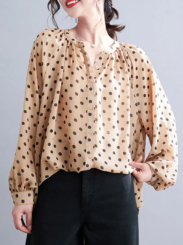 Original Casual Polka-Dot Blouse