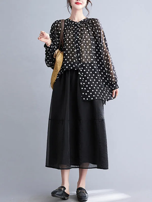 Original Casual Polka-Dot Blouse