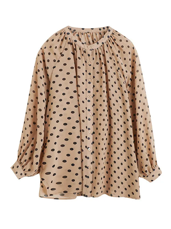 Original Casual Polka-Dot Blouse