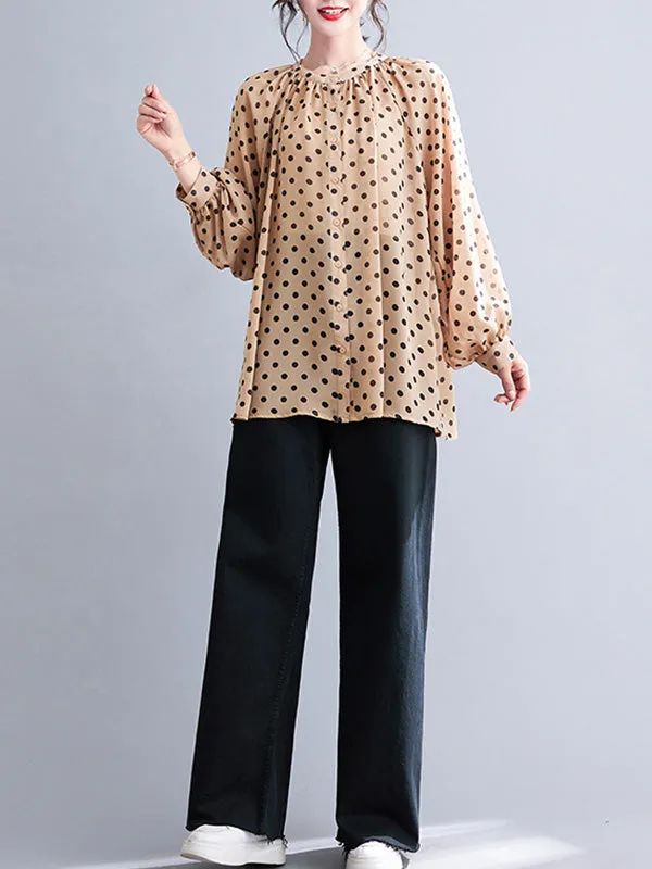 Original Casual Polka-Dot Blouse