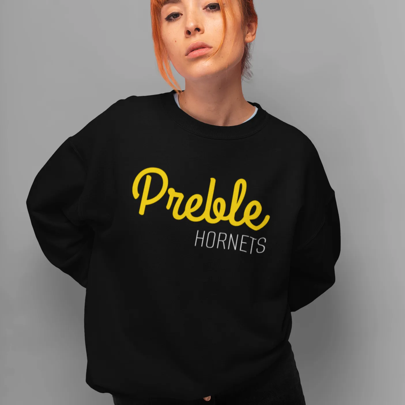 Preble Hornets Modern Crewneck Sweatshirt- Unisex Sizing