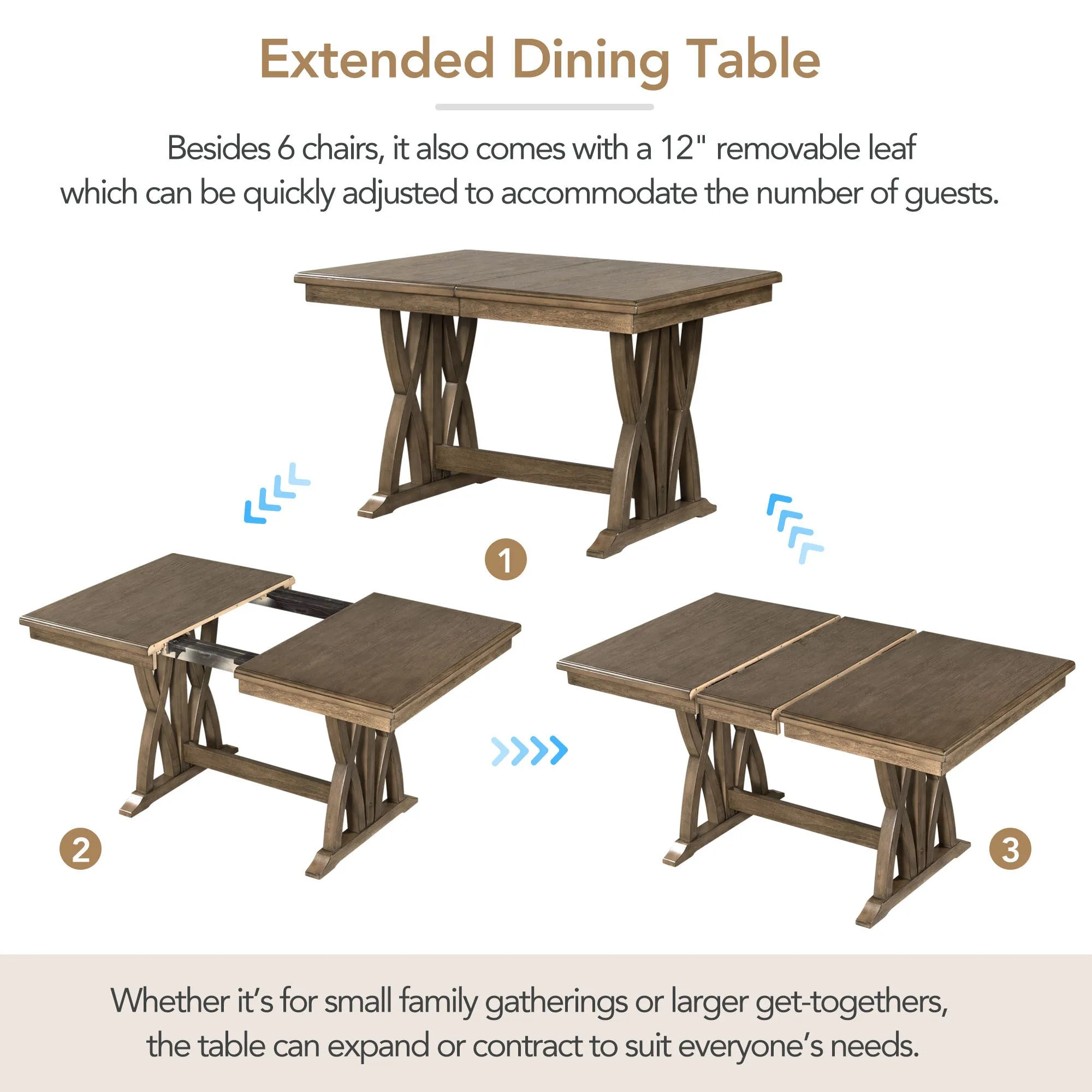 Ray 7-Piece Extendable Dining Set