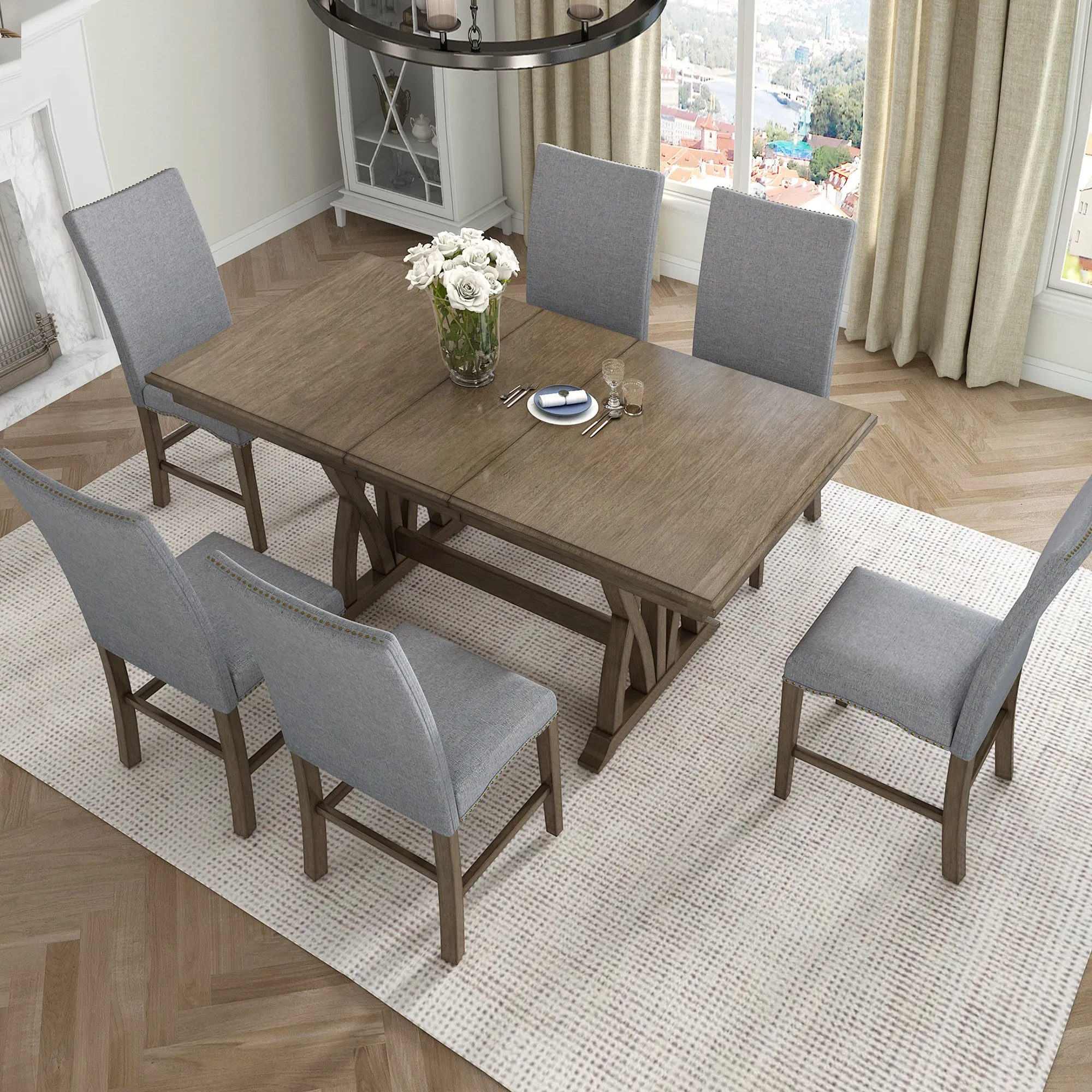 Ray 7-Piece Extendable Dining Set