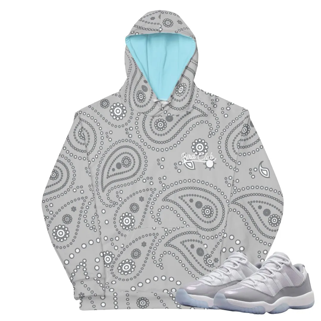 Retro 11 Low Cement Grey Paisley Hoodie