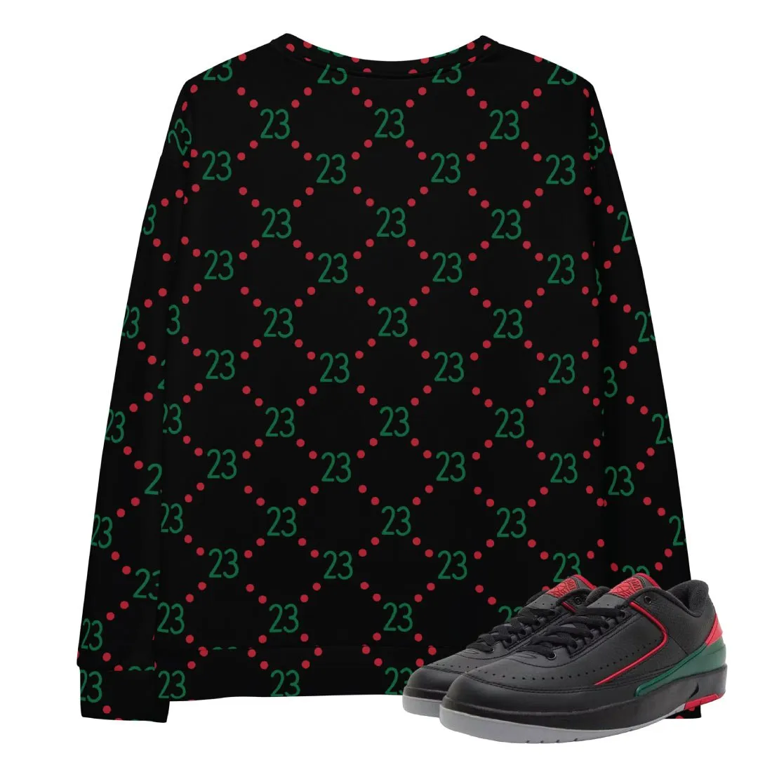 Retro 2 Low Gucci Print Sweatshirt