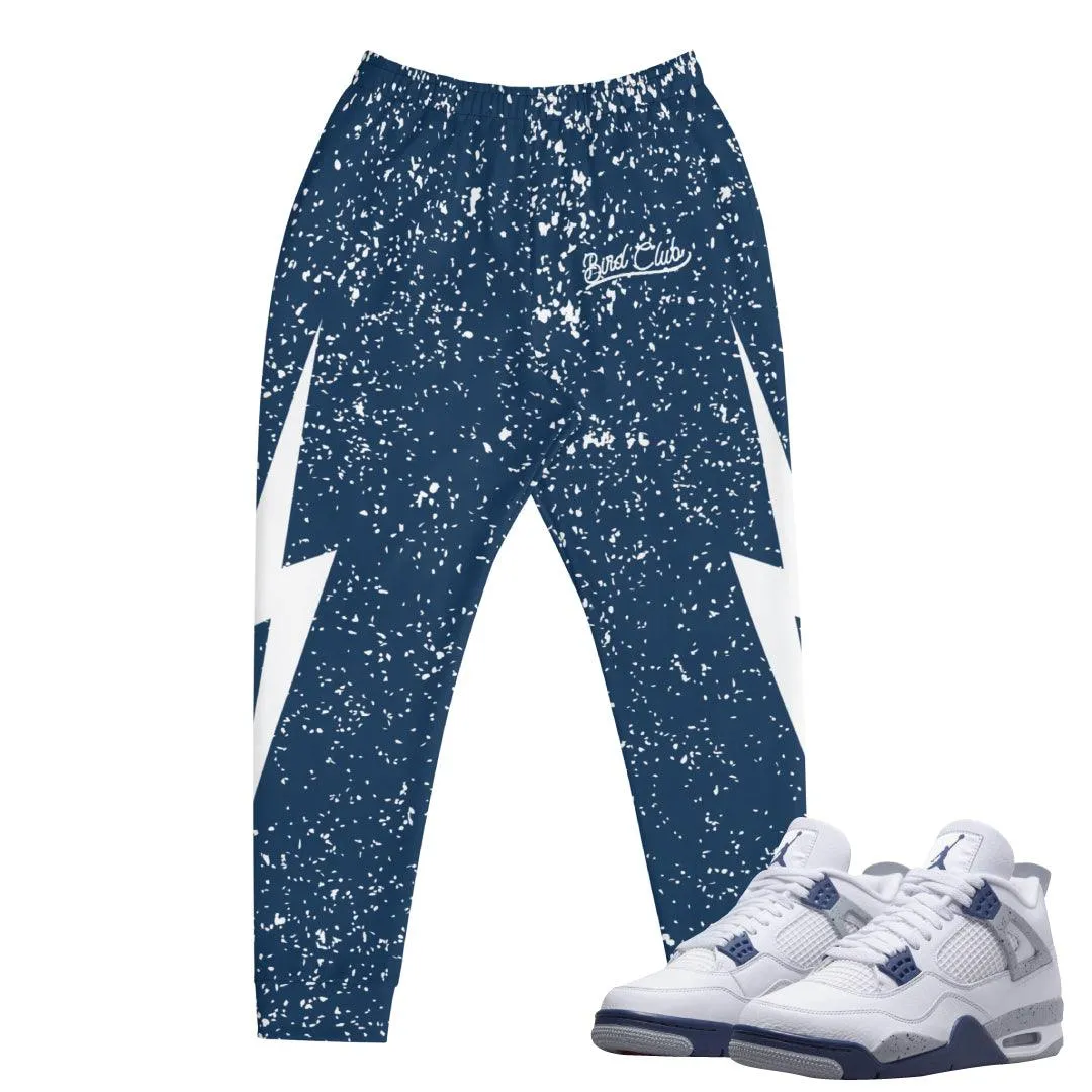 Retro 4 Midnight Navy Cement Splatter Joggers