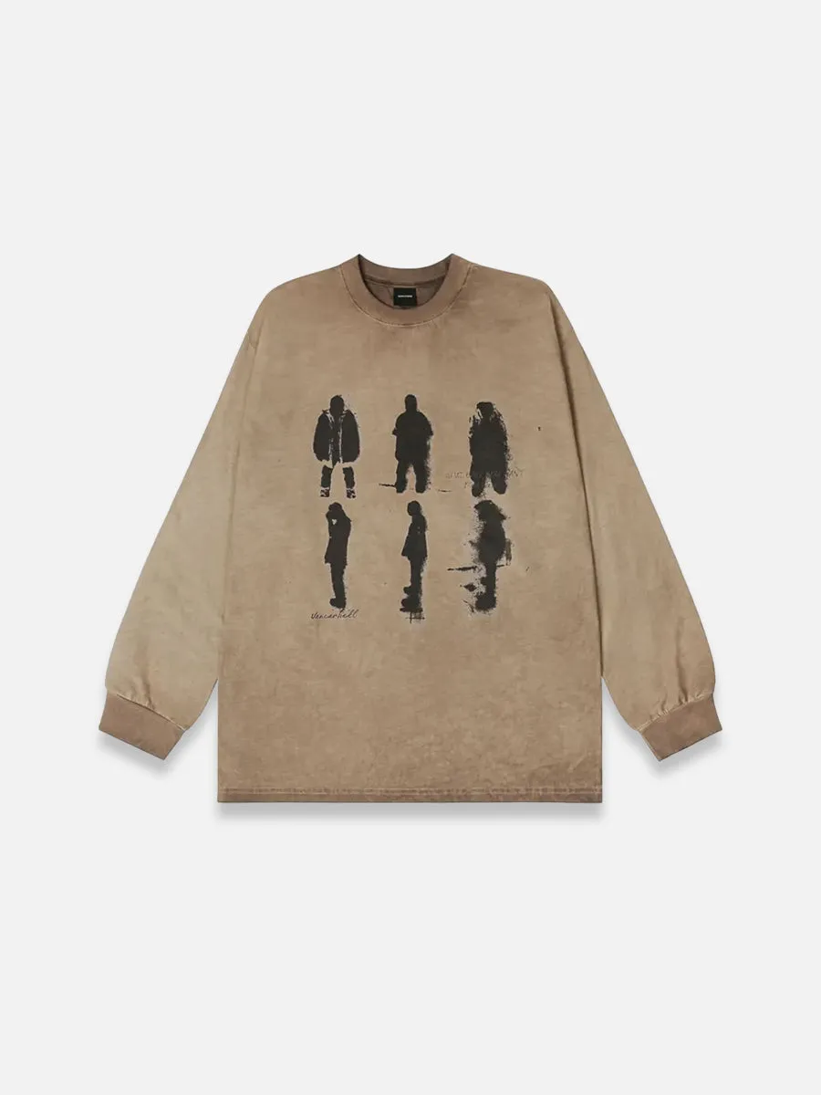 Shadow Graphic Printed Sweatshirt