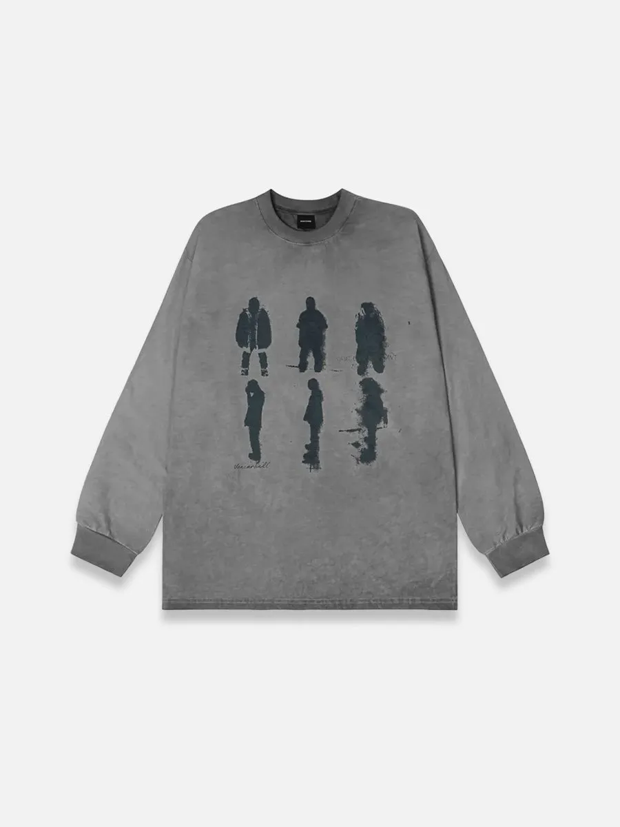 Shadow Graphic Printed Sweatshirt