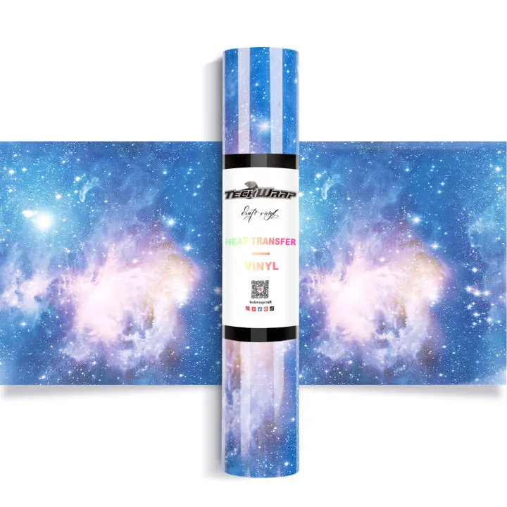 Teckwrap Galaxy Heat Transfer Vinyl - Bright Sky  | Unleash Your Creativity with Colorful Swirls!