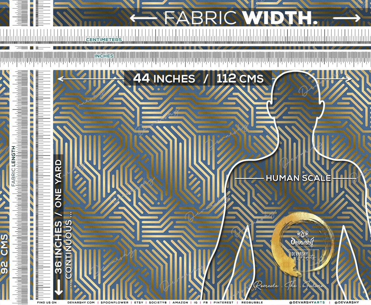 The Circuit Apparel Fabric 3Meters , 4 Colors | 8 Fabric Options | Abstract Fabric By the Yard | D20090