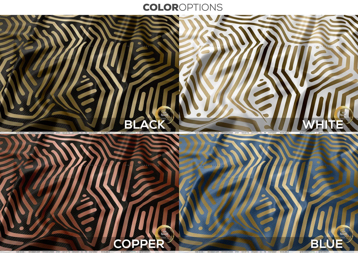 The Circuit Apparel Fabric 3Meters , 4 Colors | 8 Fabric Options | Abstract Fabric By the Yard | D20090