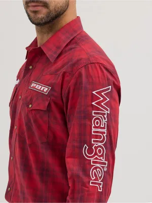 Wrangler Logo Pbr Red Plaid Ls